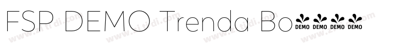 FSP DEMO Trenda Bo字体转换 FSP DEMO Trenda Bo字体转换